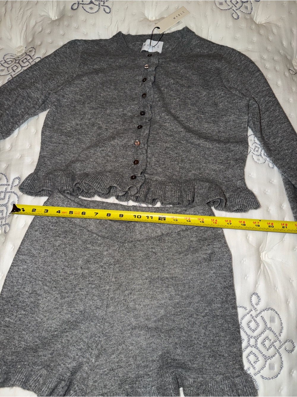 NWT Marble Knitted You First Ruffle Set - Picture 4 of 5